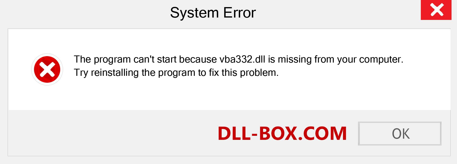  vba332.dll file is missing?. Download for Windows 7, 8, 10 - Fix  vba332 dll Missing Error on Windows, photos, images